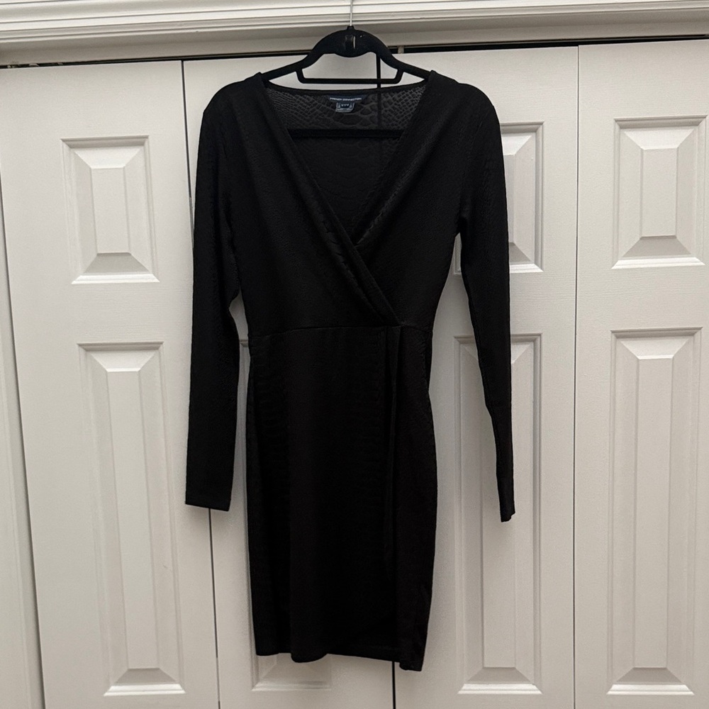 French Connection Black Long Sleeve Dress